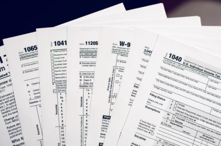 Amended Tax Return Forms Pile
